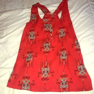 Red racerback top
